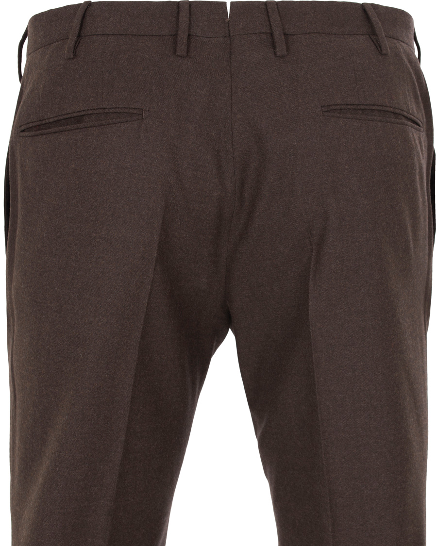 Herre | Bukser | Incotex | Super 100´s Light Flannel Trousers Dark Brown