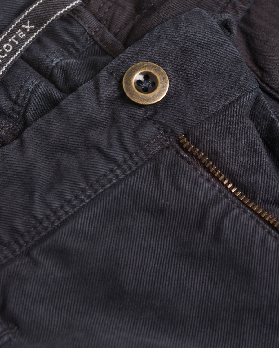 Herre | Bukser | Incotex | Slim Fit Garment Dyed Washed Chino Navy