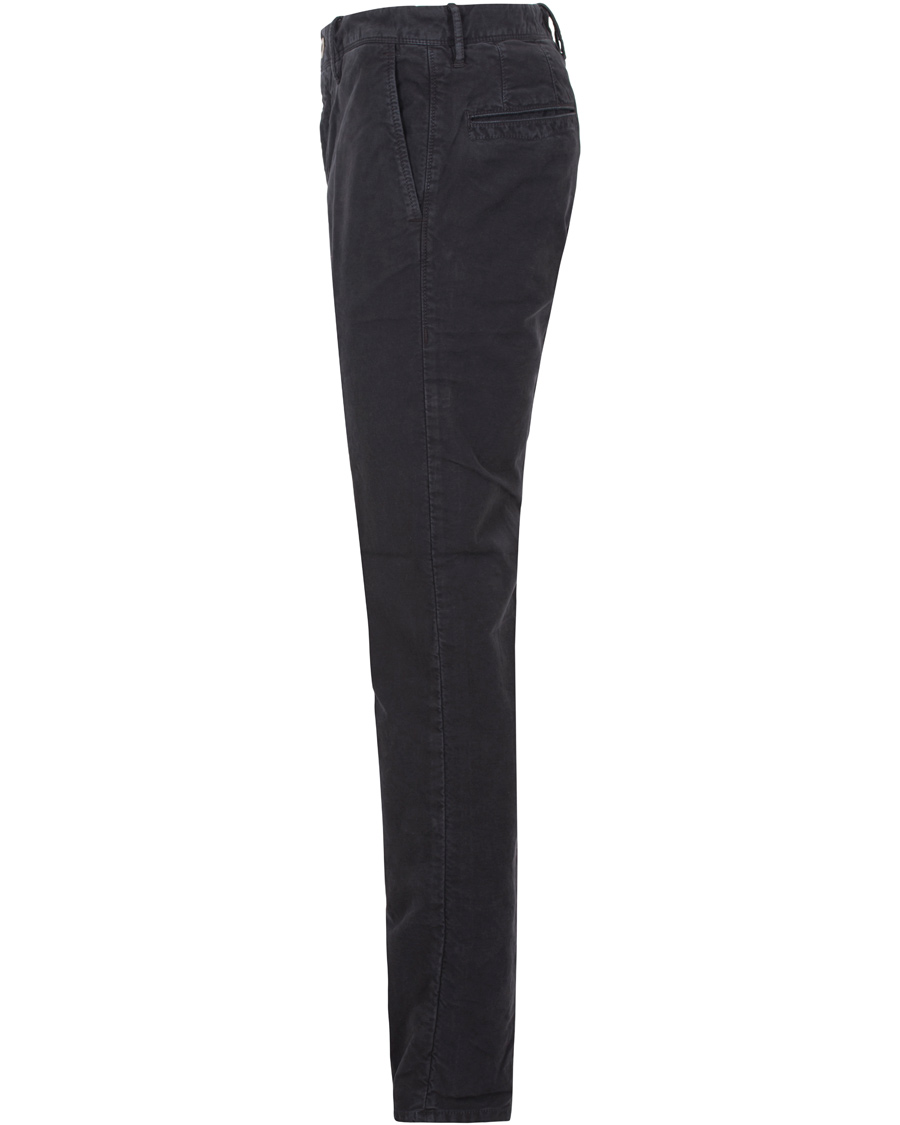 Herre | Bukser | Incotex | Slim Fit Garment Dyed Washed Chino Navy