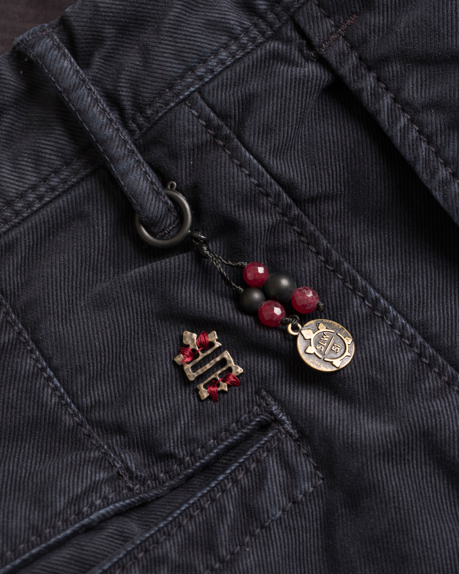 Herre | Bukser | Incotex | Slim Fit Garment Dyed Washed Chino Navy