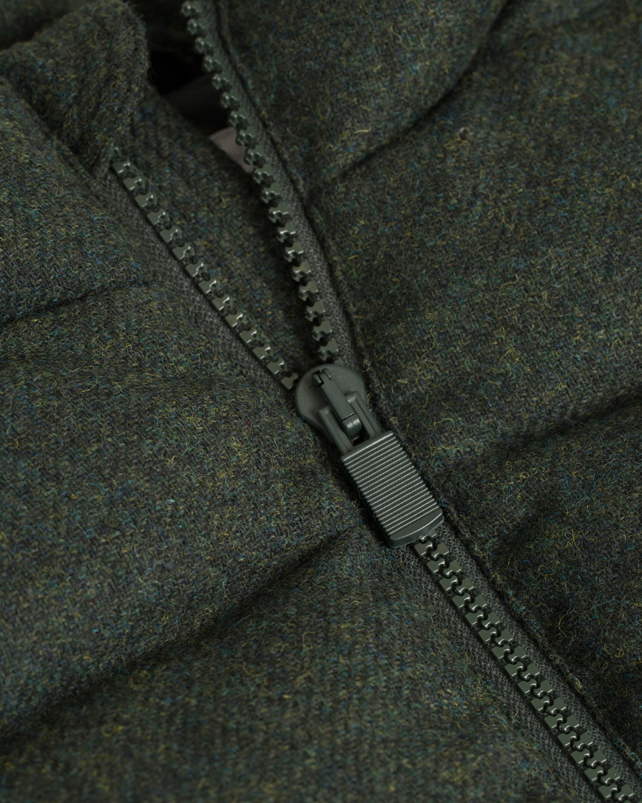 Herre | Jakker | Aspesi | Down Tweed Vest Moss Green