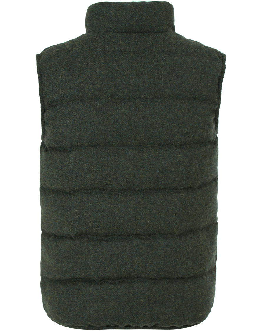 Herre | Jakker | Aspesi | Down Tweed Vest Moss Green