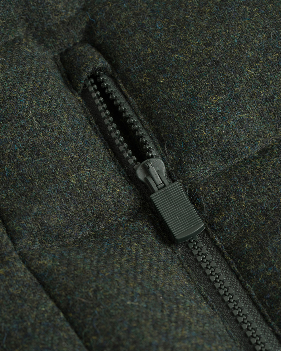 Herre | Jakker | Aspesi | Down Tweed Vest Moss Green