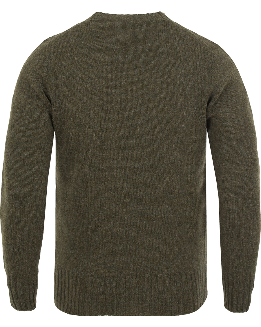 Herre | Gensere | Aspesi | Crew Neck Shetland Knit Moss Green