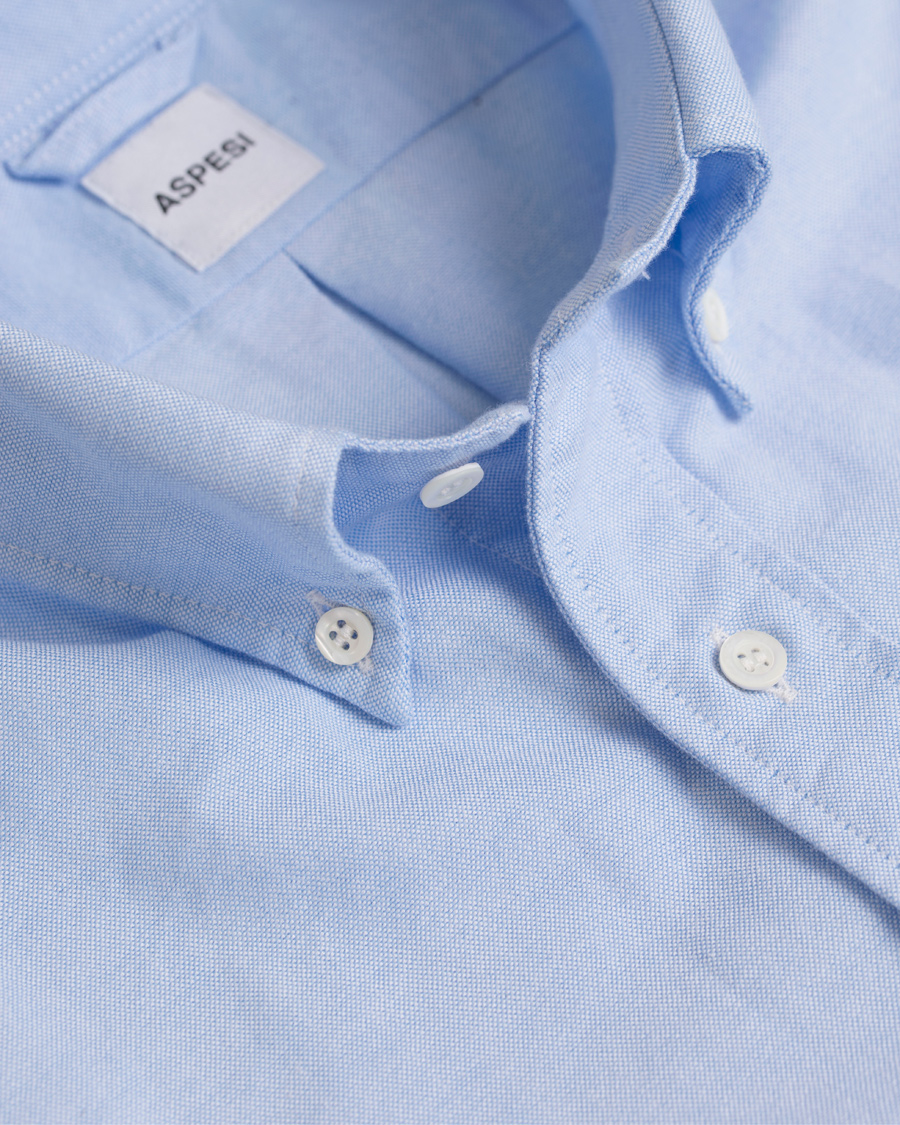 Herre | Skjorter | Aspesi | Button Down Oxford Shirt Light Blue