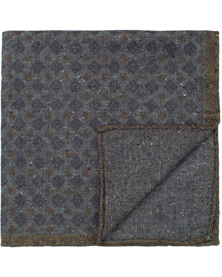 Herre | Stenströms Medallion Wool Pocket Square Grey | Stenströms | Medallion Wool Pocket Square Grey