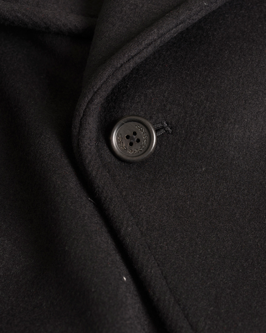 Herre | Jakker | Fred Perry Reissues | Made In England Reefer Coat Black