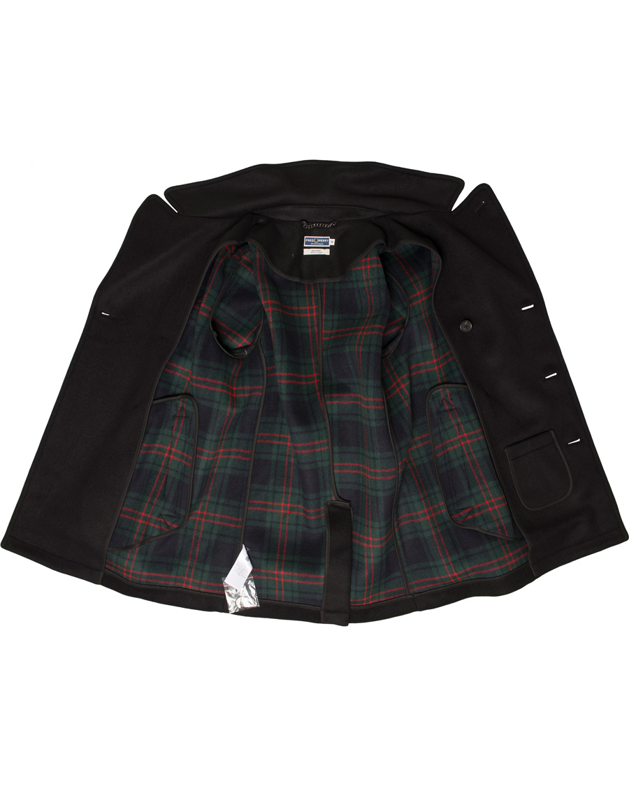 Herre | Jakker | Fred Perry Reissues | Made In England Reefer Coat Black
