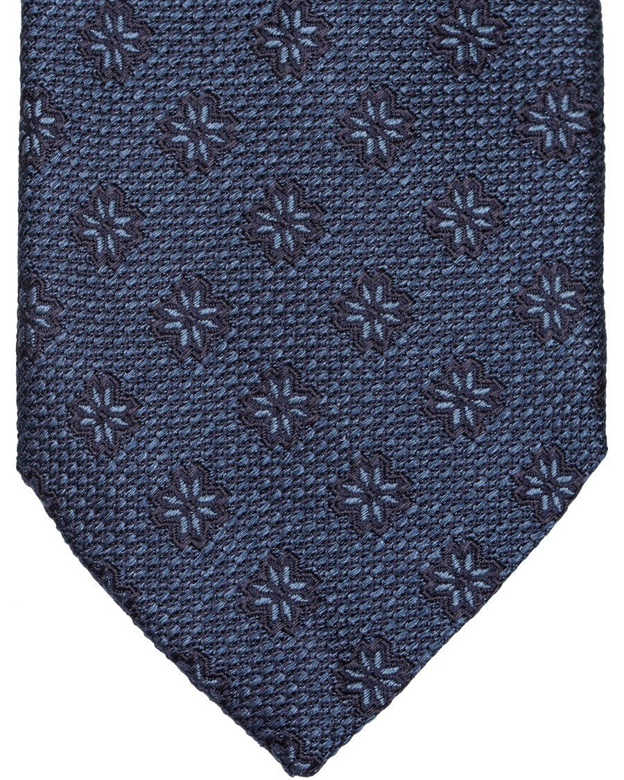 Herre | Etro Woven Flower 8 cm Silk Tie Blue | Etro | Woven Flower 8 cm Silk Tie Blue