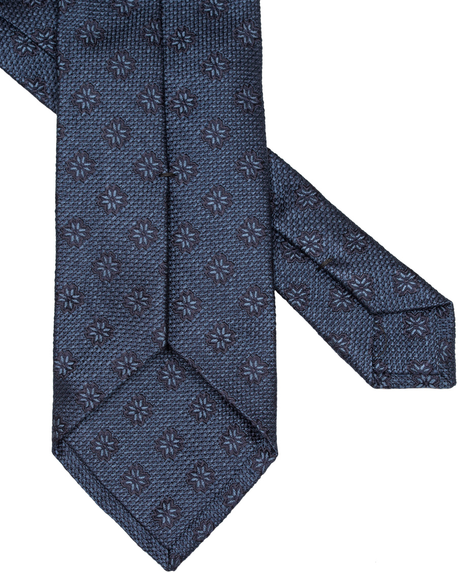 Herre | Etro Woven Flower 8 cm Silk Tie Blue | Etro | Woven Flower 8 cm Silk Tie Blue