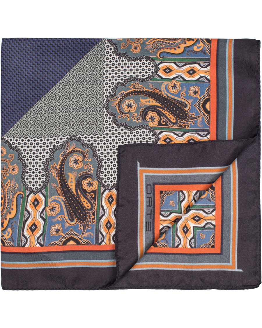 Herre | Etro Paisley Pocket Square Dark Blue | Etro | Paisley Pocket Square Dark Blue