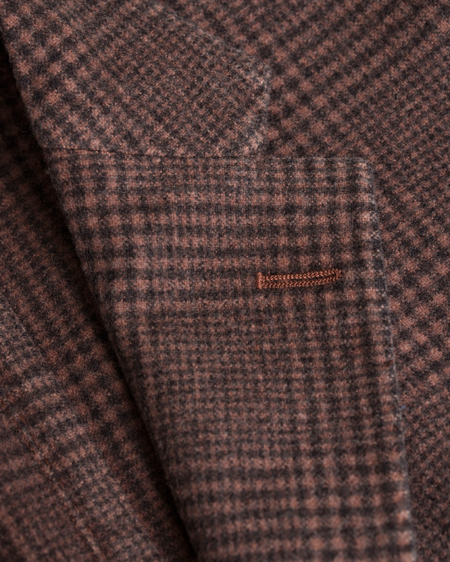 Herre | Dressjakker | Boglioli | Prince of Wales Wool K Jacket Blazer Orange