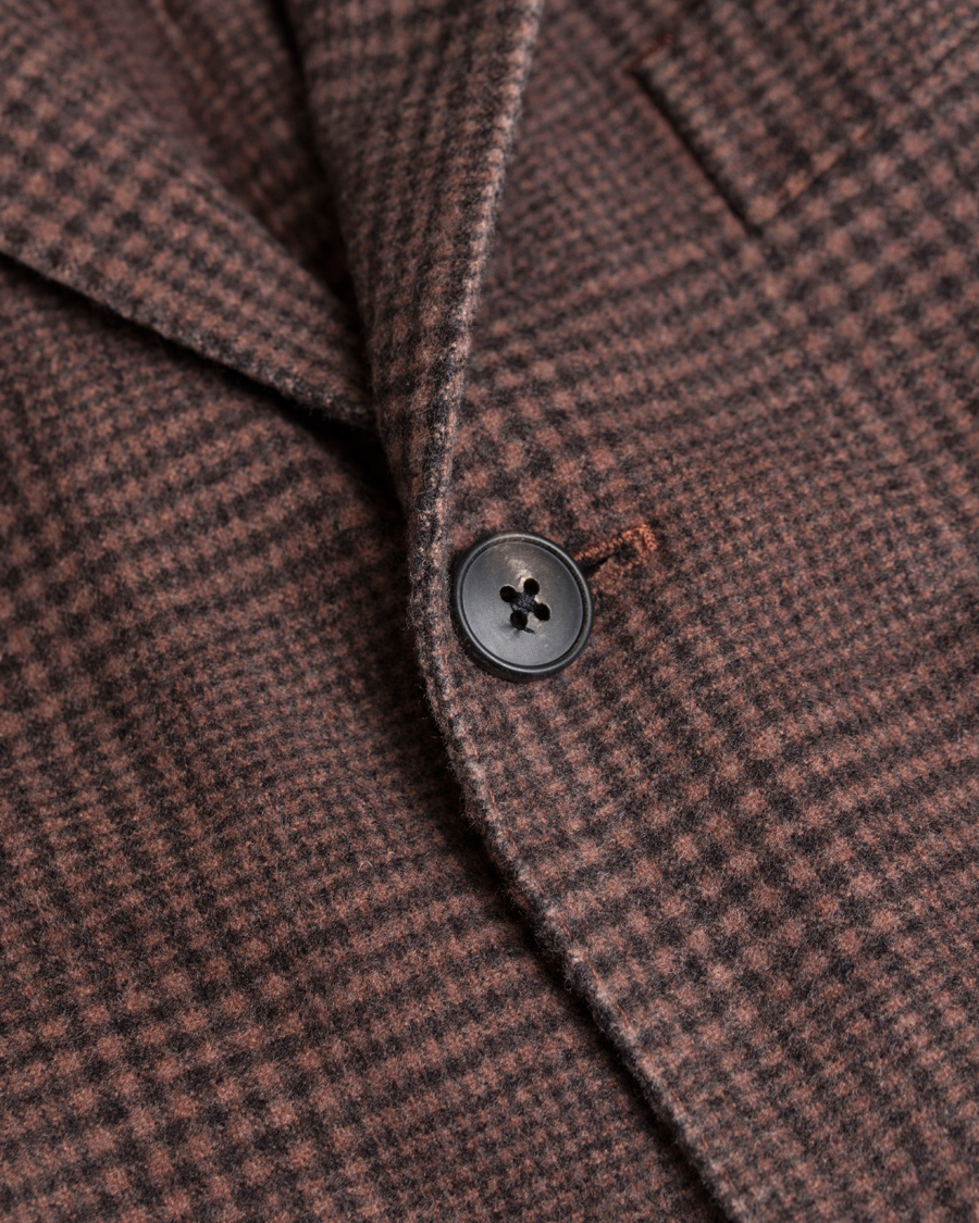 Herre | Dressjakker | Boglioli | Prince of Wales Wool K Jacket Blazer Orange