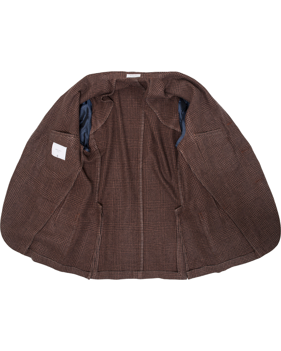 Herre | Dressjakker | Boglioli | Prince of Wales Wool K Jacket Blazer Orange