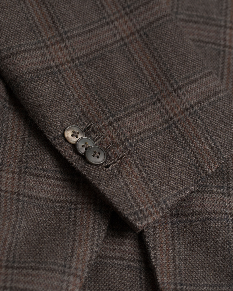 Herre | Dressjakker | Boglioli | Prince of Wales Wool K Jacket Blazer Grey