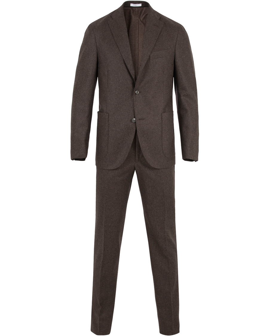 Herre | Dresser | Boglioli | Wool K Jacket Suit Dark Brown