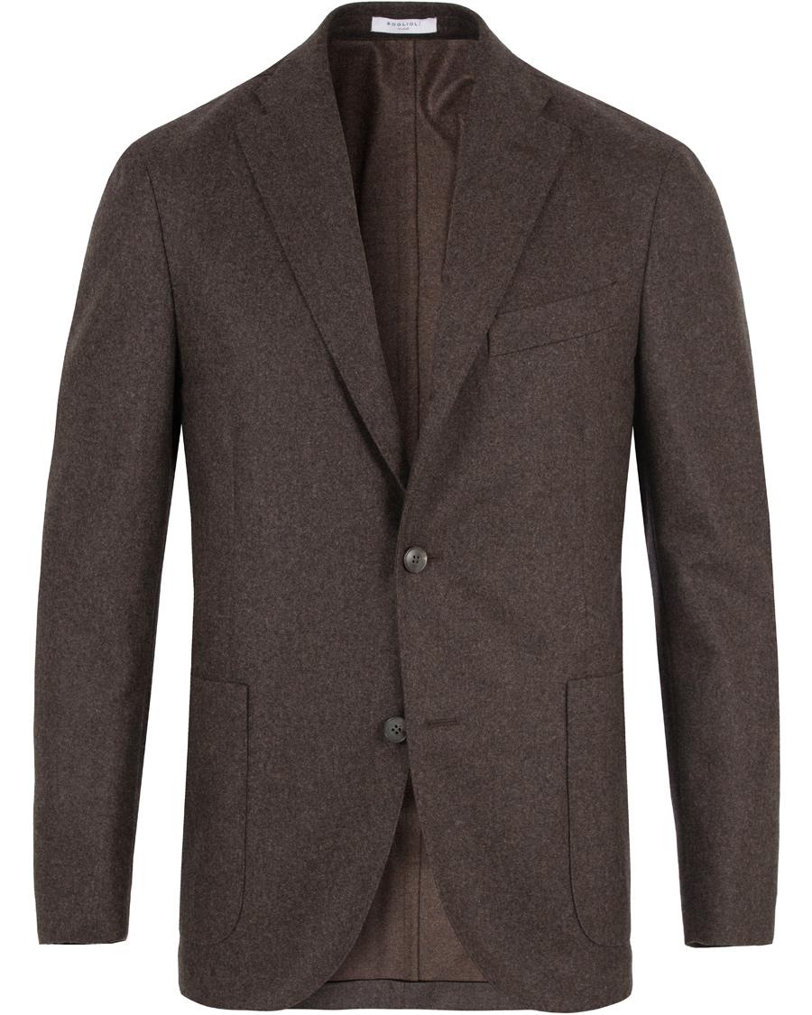 Herre | Dresser | Boglioli | Wool K Jacket Suit Dark Brown