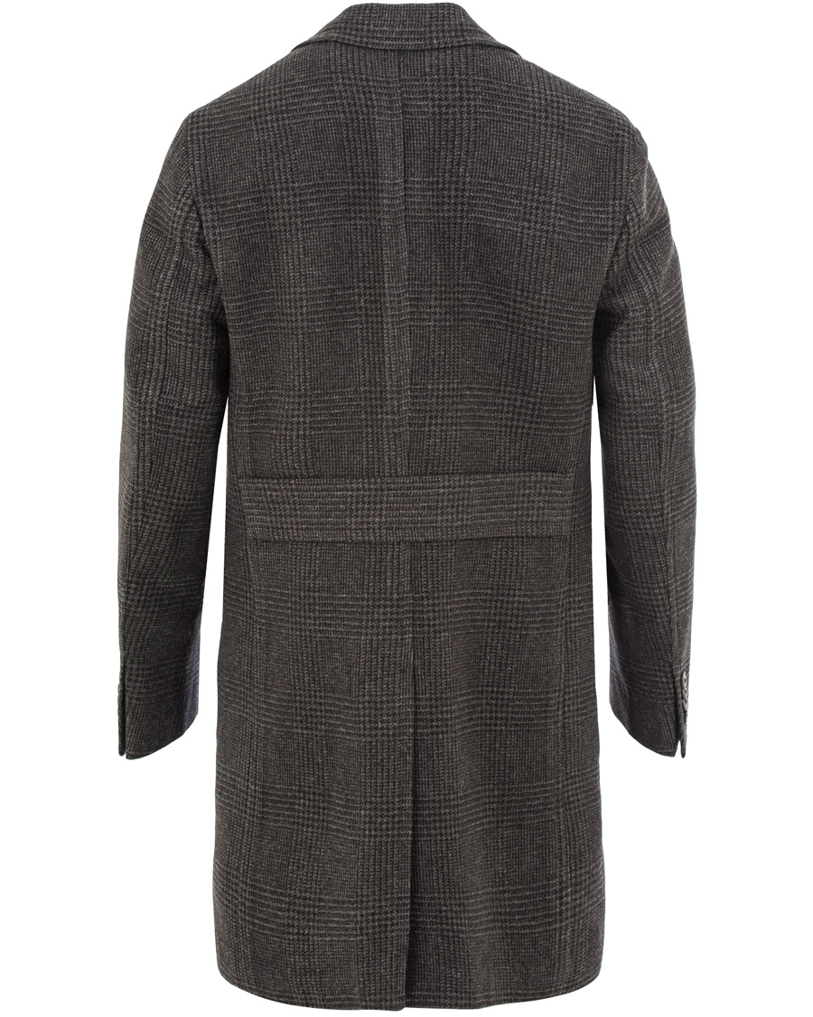 Herre | Jakker | Boglioli | Glen Plaid Silk Coat Dark Grey