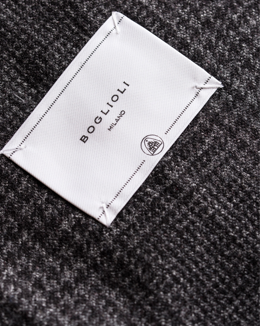 Herre | Jakker | Boglioli | Glen Plaid Silk Coat Dark Grey