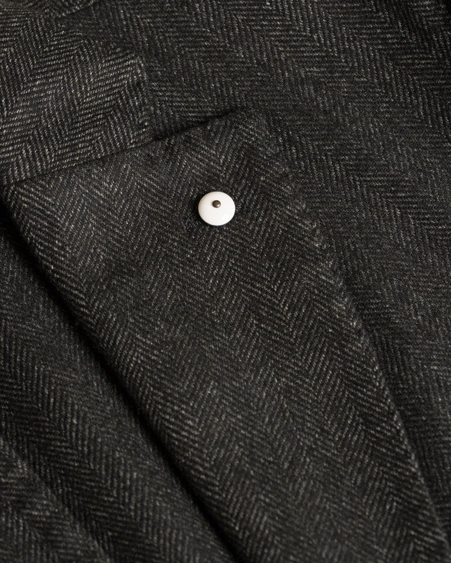 Herre | Dressjakker | L.B.M. 1911 | Jack Regular Herringbone Jersey Blazer Dark Green