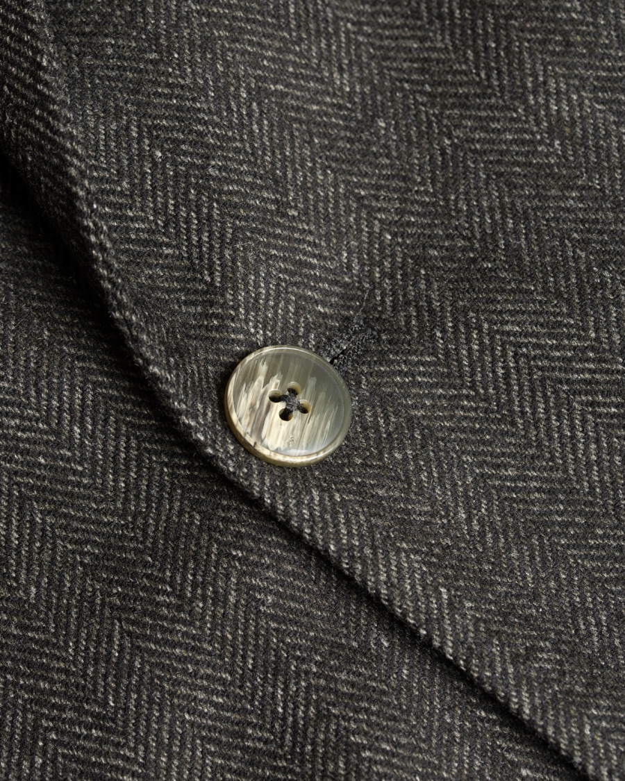 Herre | Dressjakker | L.B.M. 1911 | Jack Regular Herringbone Jersey Blazer Dark Green