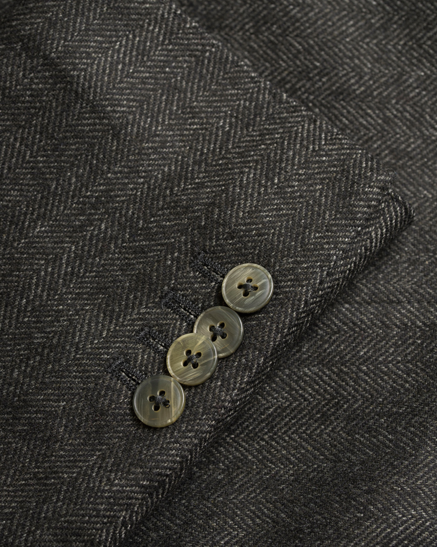 Herre | Dressjakker | L.B.M. 1911 | Jack Regular Herringbone Jersey Blazer Dark Green