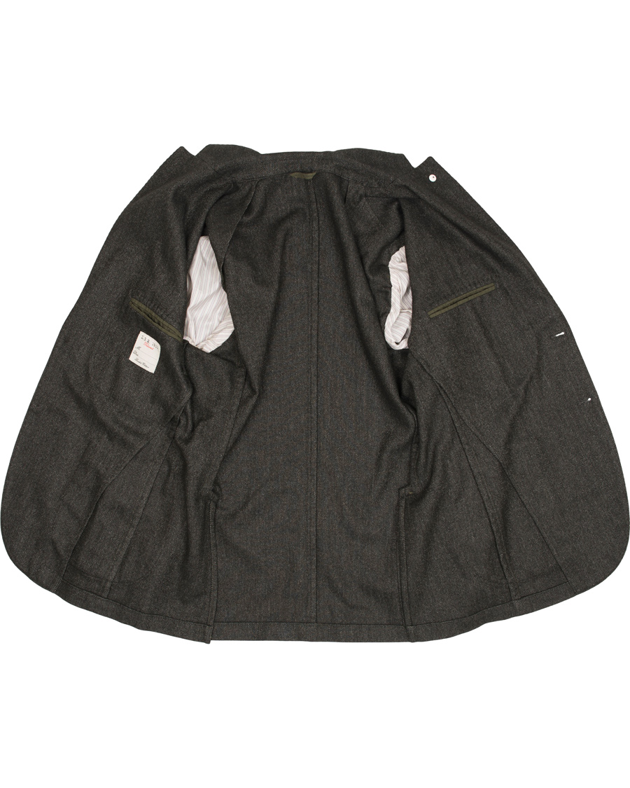 Herre | Dressjakker | L.B.M. 1911 | Jack Regular Herringbone Jersey Blazer Dark Green