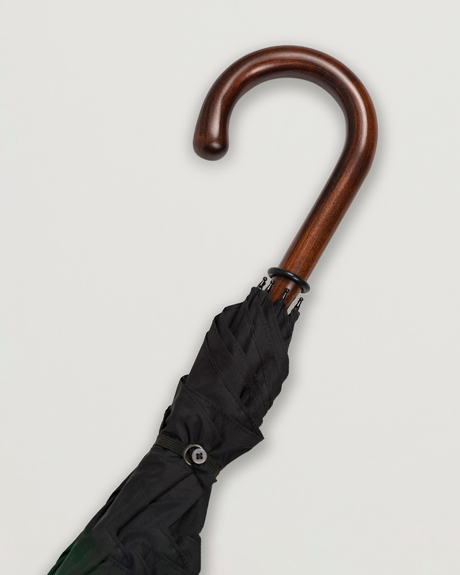Herre | Møt Regnet Med Stil | Fox Umbrellas | Polished Cherrywood Solid Umbrella Black