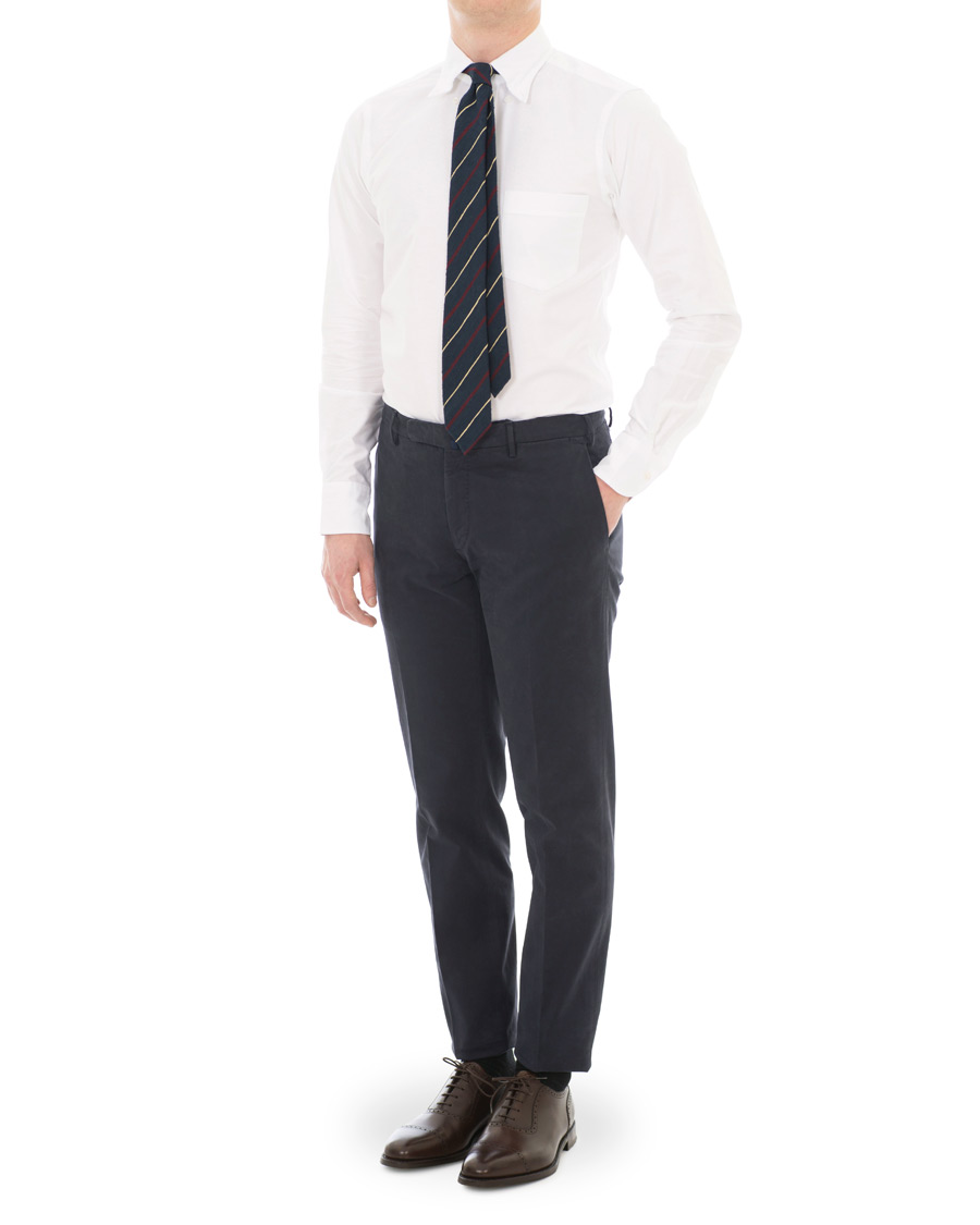Herre | Skjorter | Drake's | Slim Fit Oxford BD Shirt White