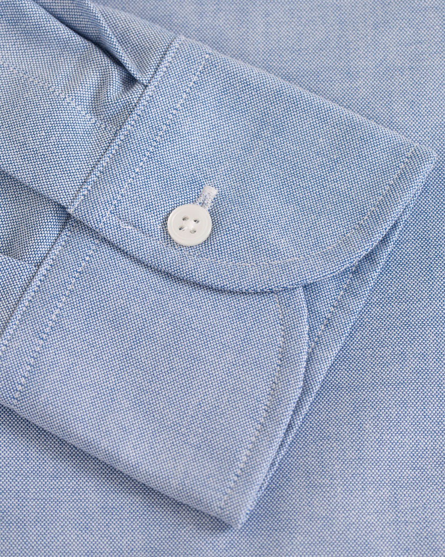 Herre | Skjorter | Drake's | Slim Fit Oxford BD Shirt Blue