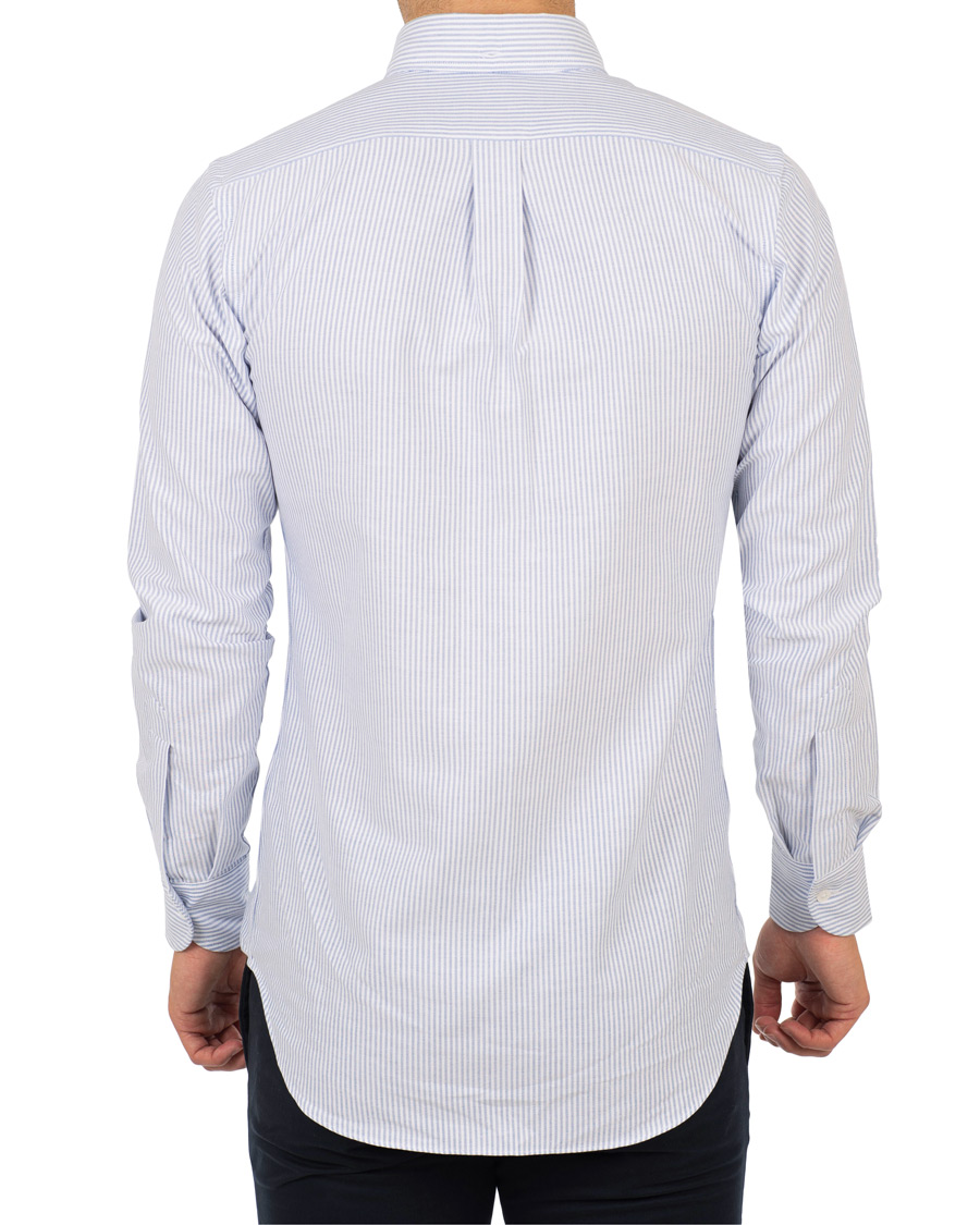 Herre | Skjorter | Drake's | Slim Fit Oxford BD Stripe Shirt Blue