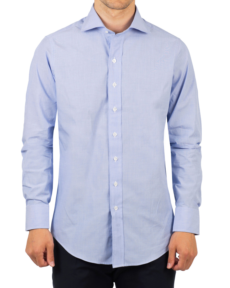 Herre | Skjorter | Drake's | Regular Fit Poplin Shirt Blue