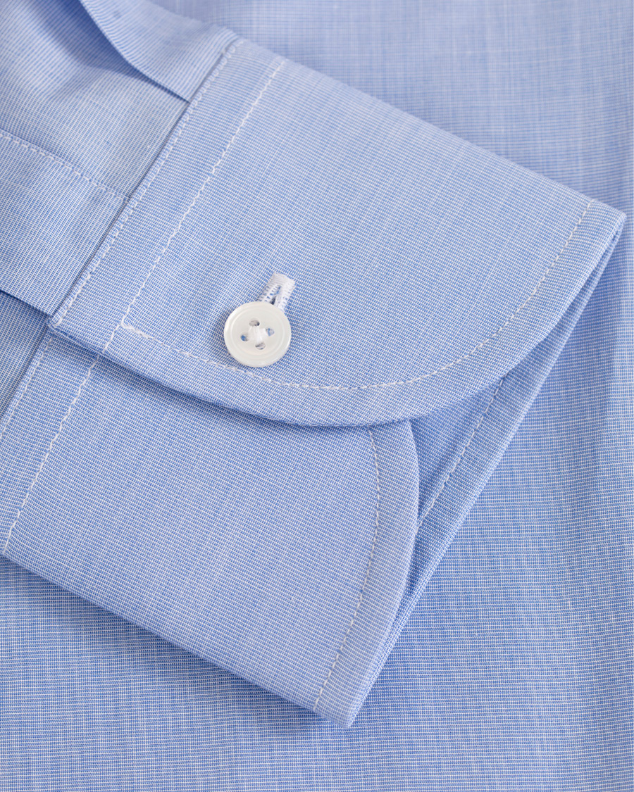 Herre | Skjorter | Drake's | Regular Fit Poplin Shirt Blue