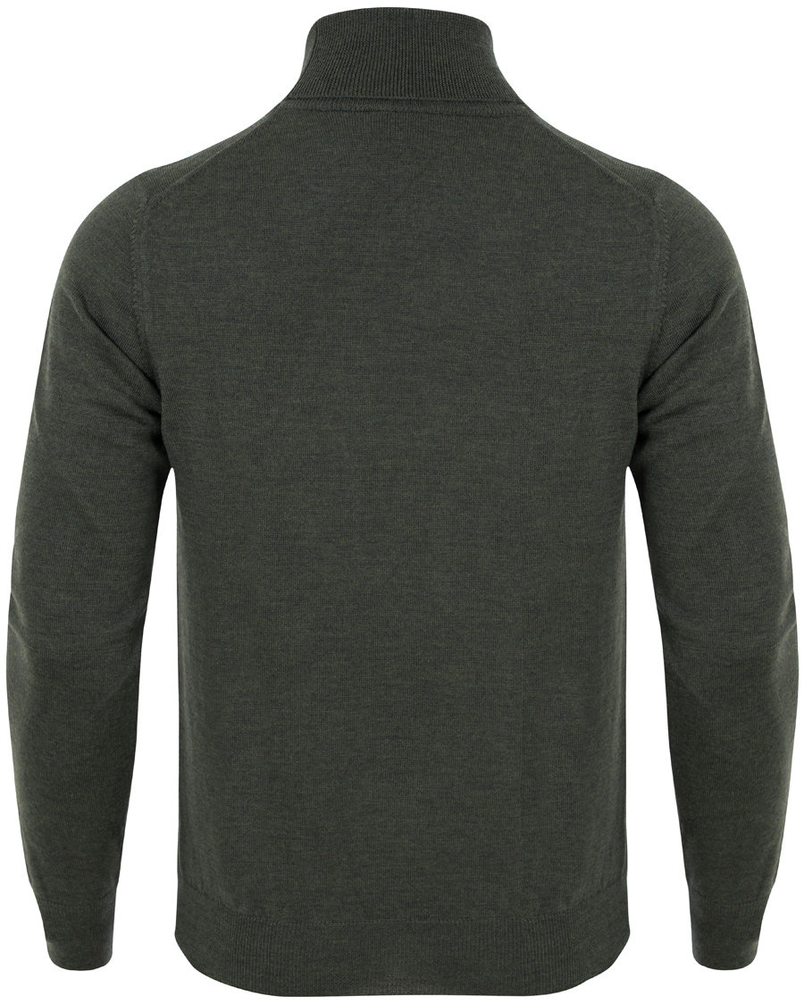 Herre | Gensere | Gran Sasso | Merino Fashion Fit Roll Neck Moss Green