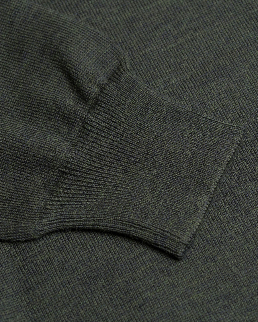 Herre | Gensere | Gran Sasso | Merino Fashion Fit Roll Neck Moss Green
