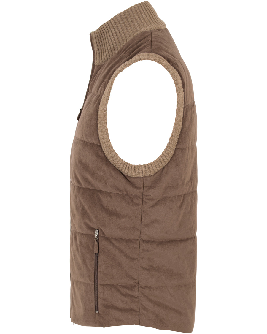 Herre | Jakker | Gran Sasso | Wool/Suede Vest Brown