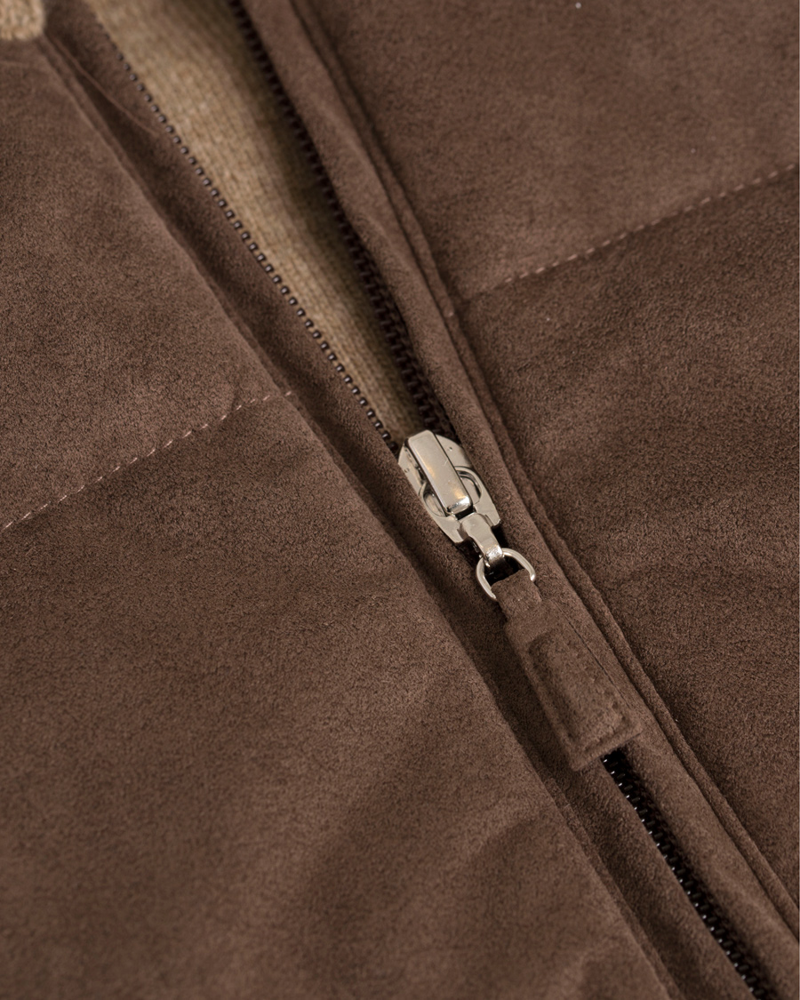 Herre | Jakker | Gran Sasso | Wool/Suede Vest Brown