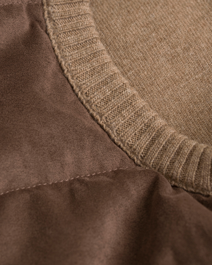 Herre | Jakker | Gran Sasso | Wool/Suede Vest Brown