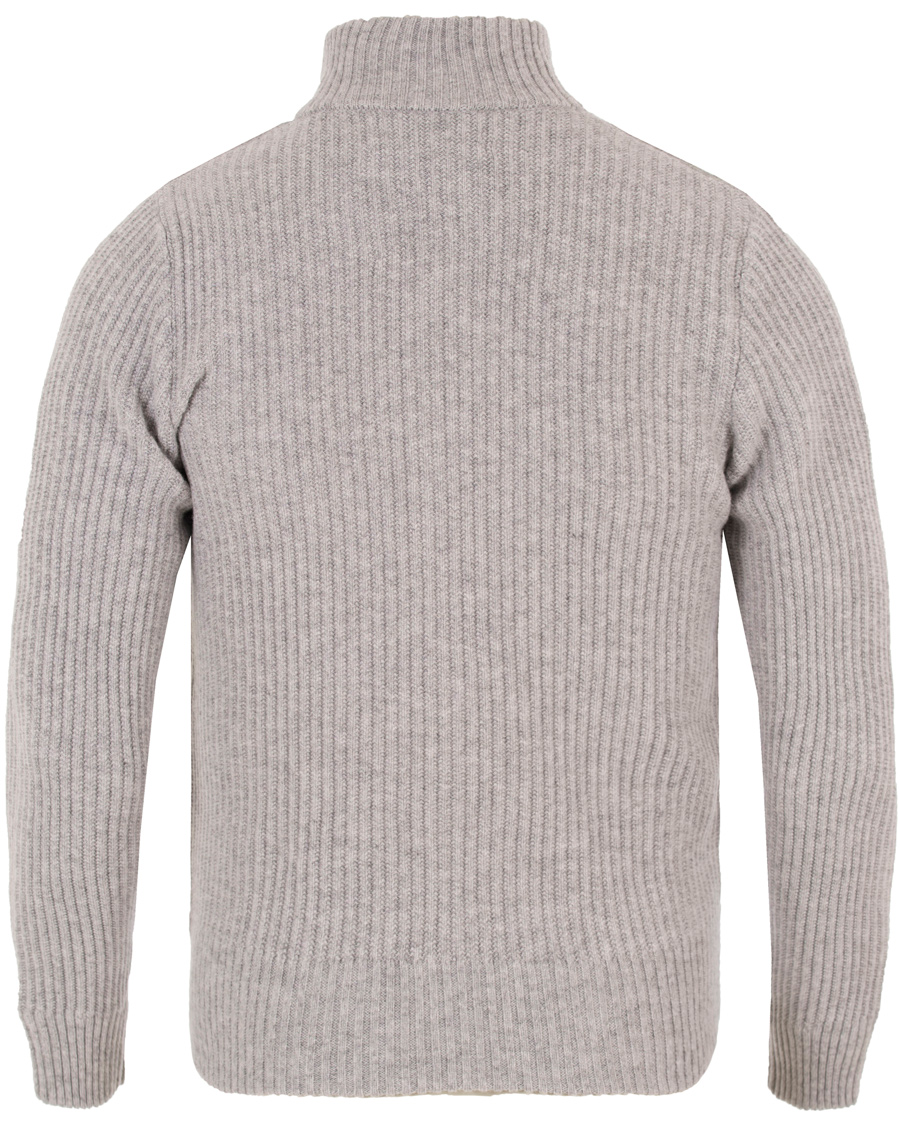 Herre | Gensere | Gran Sasso | Wool Button Knit/Zip Cardigan Jacket Grey