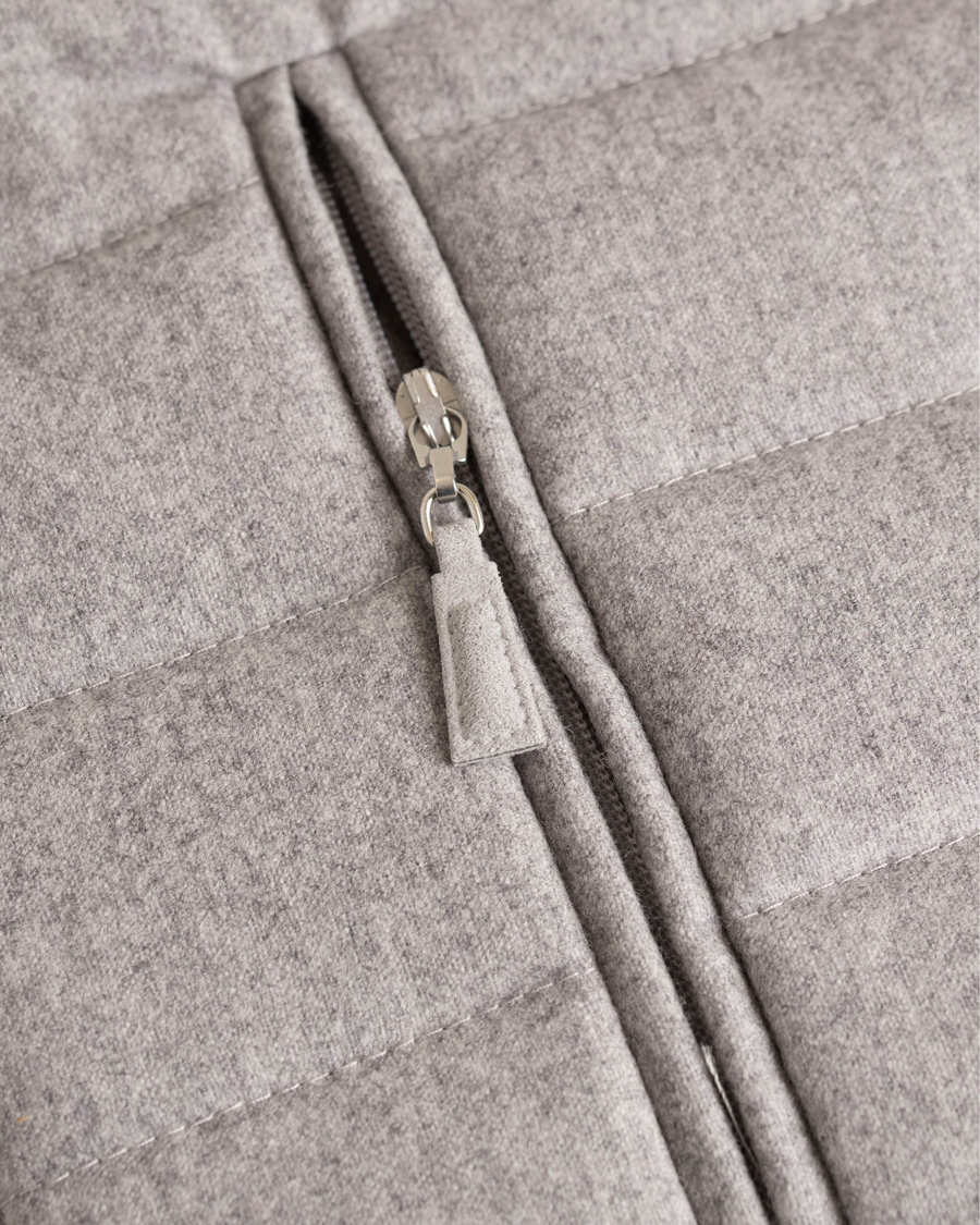 Herre | Gensere | Gran Sasso | Wool Button Knit/Zip Cardigan Jacket Grey