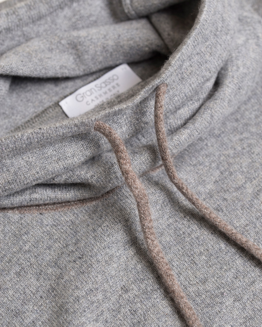 Herre | Gensere | Gran Sasso | Cashmere Shawl Collar Pullover Light Grey