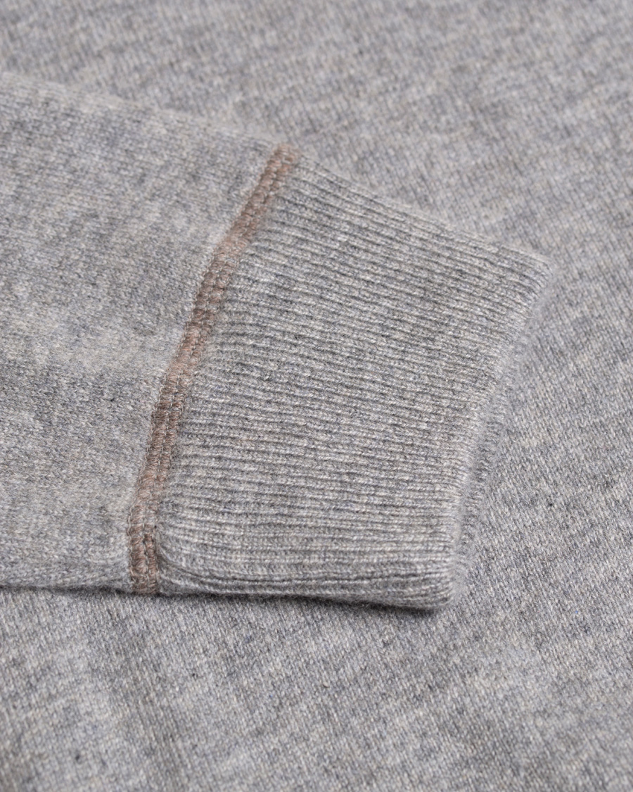Herre | Gensere | Gran Sasso | Cashmere Shawl Collar Pullover Light Grey