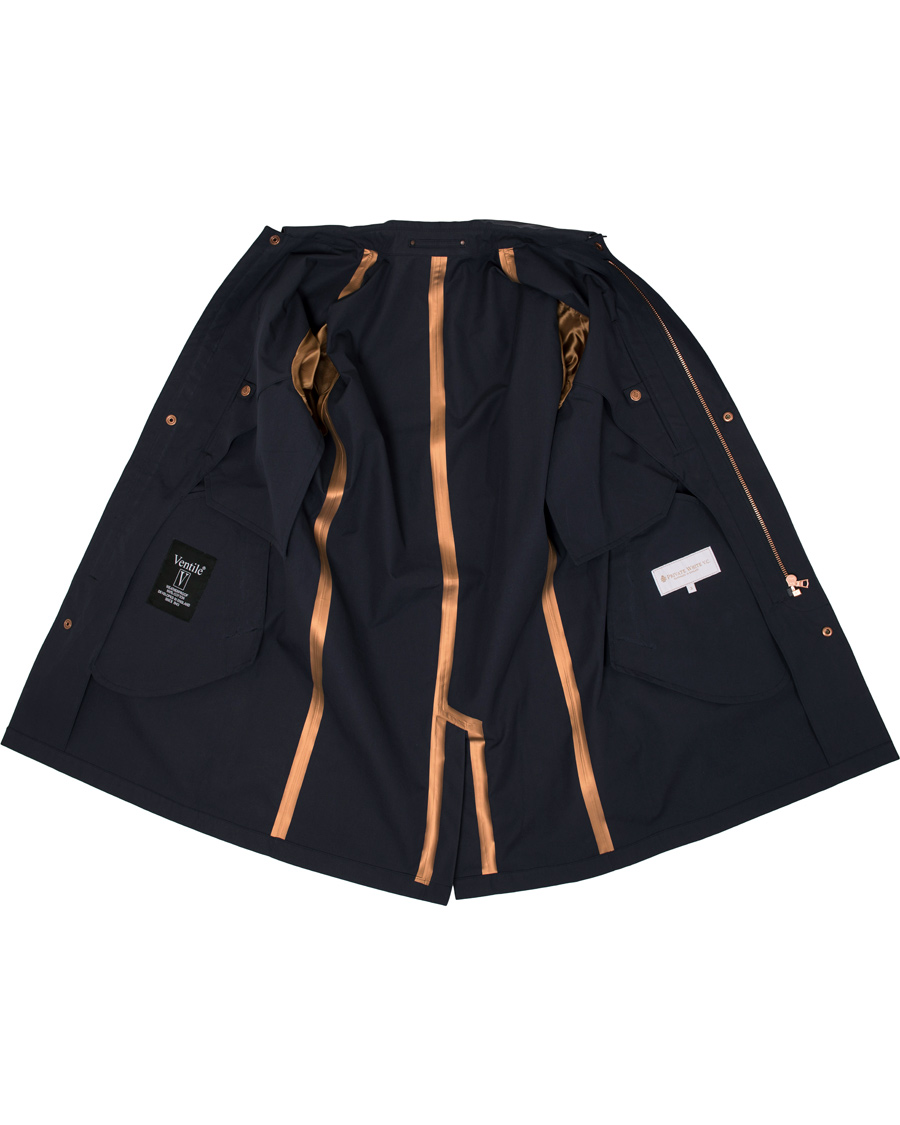 Herre | Jakker | Private White V.C. | Unlined Ventile® Mac Coat Navy