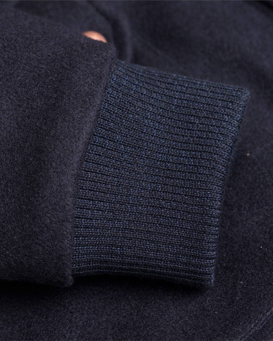 Herre | Jakker | Private White V.C. | Pilot's Bomber Wool Jacket Navy