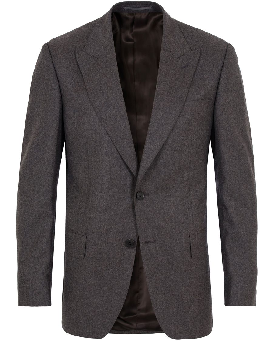 Herre | Dresser | Gieves & Hawkes | Peak Lapel Flannel Suit Charcoal