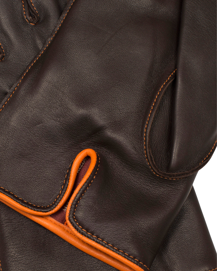 Herre | Dents The Heritage Collection Alnwick Hairsheep Glove Brown/Tangerine | Dents | The Heritage Collection Alnwick Hairsheep Glove Brown/Tangerine