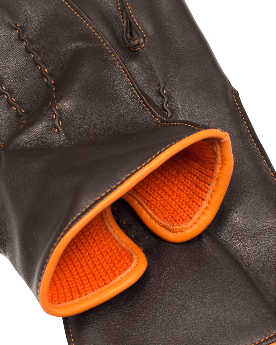 Herre | Dents The Heritage Collection Alnwick Hairsheep Glove Brown/Tangerine | Dents | The Heritage Collection Alnwick Hairsheep Glove Brown/Tangerine