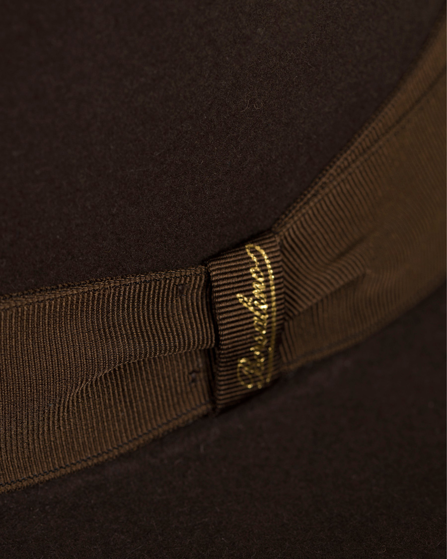 Herre | Borsalino Fedora Felt Hat Medium Brim Folco Dark Brown | Borsalino | Fedora Felt Hat Medium Brim Folco Dark Brown
