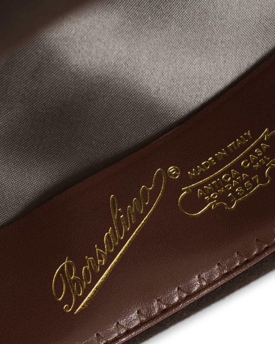 Herre | Borsalino Fedora Felt Hat Medium Brim Folco Dark Brown | Borsalino | Fedora Felt Hat Medium Brim Folco Dark Brown