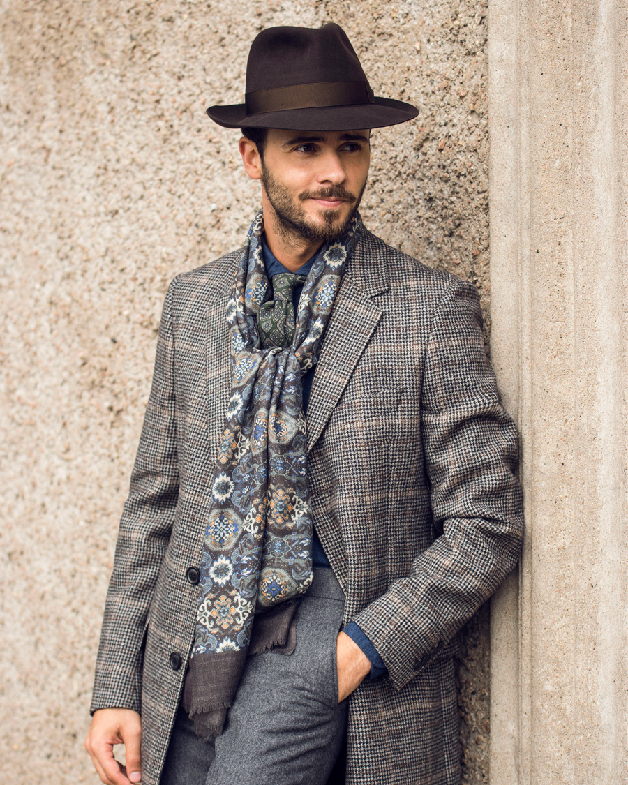 Herre | Borsalino Fedora Felt Hat Medium Brim Folco Dark Brown | Borsalino | Fedora Felt Hat Medium Brim Folco Dark Brown